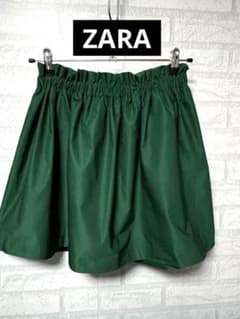 新品未使用　ZARA ザラ　フレアスカート　グリーンのサムネイル