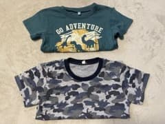 恐竜柄 半袖Tシャツ 2枚セット 120cmのサムネイル