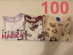 [100cm] Disney 긴 소매 T 셔츠 3 벌 세트!