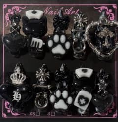 ‪‪❤︎‬ 現品 ネイルチップ 地雷 量産型 ゴテゴテ ❤︎のサムネイル