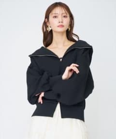 パーカー ロゴ刺繍ボンディングZIPパーカーのサムネイル