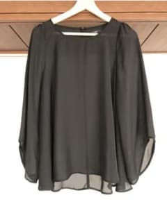 シフォンブラウス　ブラック