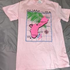 GUAM・USA 地図 Tシャツ Hanes Sサイズ ピンクのサムネイル