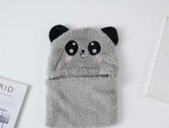 パンダデザイン キッズ用ボアネックウォーマー フード付きのサムネイル