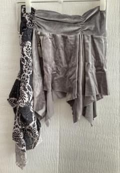 ベリーダンス ヒップスカーフ グレー 2Way - メルカリ