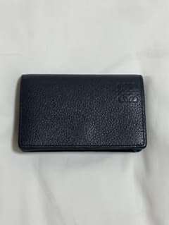 ロエベ　ビジネスカードホルダー　アナグラム　ソフトグレインカーフ　黒　ブラック