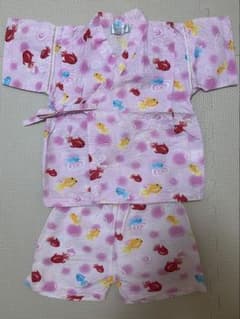 Baby's Dream ベビー甚平 90㌢ 金魚柄 ピンクのサムネイル