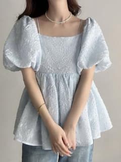 2wayオフショルジャガードペプラムトップス/Meiruのサムネイル