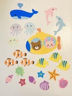 壁面飾り　夏　海のサムネイル