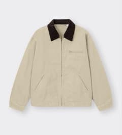 GU　ウォッシュドコットンワークジャケット　Sサイズ　ナチュラルカラーのサムネイル
