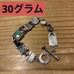 銀製　ハンドメイド　シルバーブレスレットのサムネイル