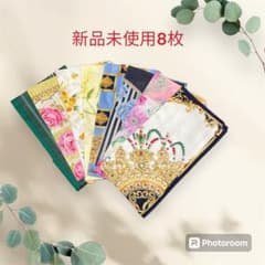 お値下げしました【新品未使用】大判ハンカチ8枚のサムネイル