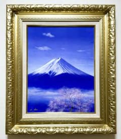 (F6号) 岡正則【桜雲富士】 表サイン有/共シール有 /真作/油彩 F6号) 岡正則【桜雲富士】 表サイン有/共シール有 /真作/油彩 - メルカリ