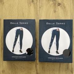 BELLE SERIES 着圧デニムパンツ L ブラック　正規品のサムネイル