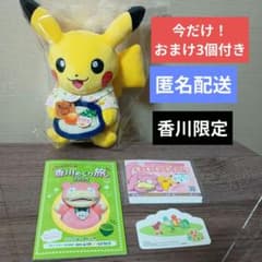 ポケモンセンターカガワ限定 うどんピカチュウぬいぐるみ おまけ付き