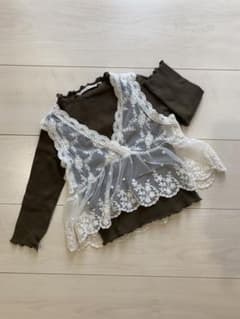 リブメロウトップス　レースビスチェセットのサムネイル