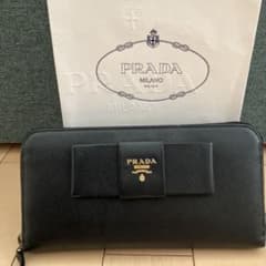 PRADA サフィアーノレザー 長財布 ブラックのサムネイル
