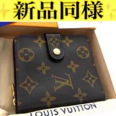 ルイ ヴィトン◎モノグラム コンパクトジップ 二つ折り財布 ラウンド
