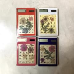 【訳あり・4色セット】押し花・レジン 電卓(ハンドメイド / インテリア）新品のサムネイル