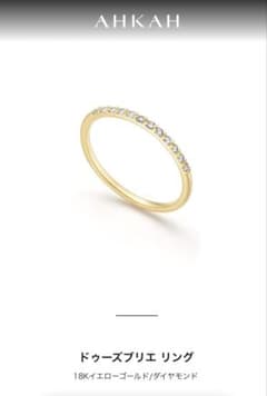 AHKAH アーカー 美品⭐︎ダイヤモンド K18 ドゥーズブリエリング 13号