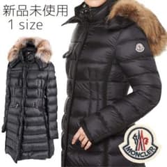新品未使用タグ付き】MONCLER エルミファー フォックスファー TG1 黒 