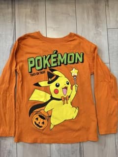 ポケモン ピカチュウ ハロウィン ロンT 130cm(UK6〜8)のサムネイル