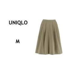ユニクロ【ハイウエストドライストレッチタックスカート M