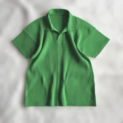 HOMME PLISSÉ BASICS 25ss プリーツ半袖ポロシャツ HOMME PLISSÉ ISSEY MIYAKE プリーツ半袖 ポロシャツM位 - メルカリ