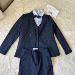 セレモニー　ZARA ネイビー フォーマルスーツ　164 size13-14歳のサムネイル
