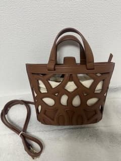 売り切り価格 美品 ZARA カットワーク ショルダーバッグ 2wayのサムネイル