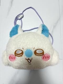 Chiikawa Fluffy Plush Face Pouch　Momonga