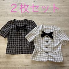 事務服　オーバーブラウス　2枚セットのサムネイル