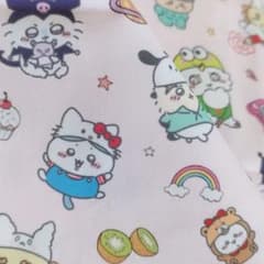 《50×70》ちいかわ サンリオ コラボ はぎれ 布 生地のサムネイル