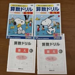 (未使用)算数ドリル 6年 上下 セット 教育同人社 スヌーピーのサムネイル