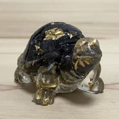 亀の置物 天然石 黒曜石 （オブシディアン） - メルカリ