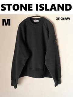 25AW【新品】STONE ISLAND ワッペン ロゴ オーバースウェット 黒 
