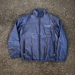 Columbia ダウンジャケットM 紺色　青色　ナイロンジャケット　ブルゾン