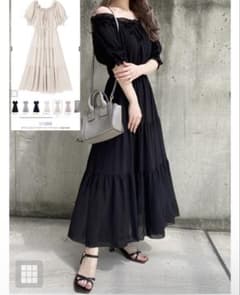 GRL オフショルフリルティアードワンピース at1241のサムネイル