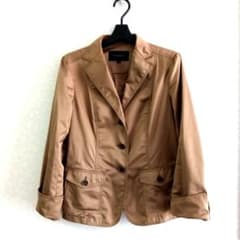 BURBERRY サテンテーラードレディースジャケット 42 カーキベージュのサムネイル