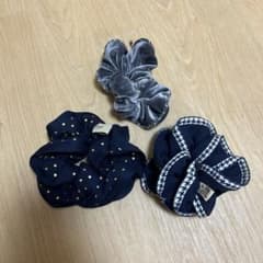 A-ONE JKC ネイビーのシュシュ3点セットのサムネイル