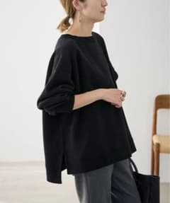 フレームワーク ボートネックワイドスウェット スミクロ FRAMeWORK