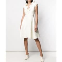 ERMANNO SCERVINOノースリーブAラインワンピース　フリル　美品 ERMANNO SCERVINOノースリーブAラインワンピース フリル 美品 - メルカリ