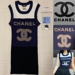 CHANEL シャネル デカ ココマーク ロゴ リブニット トップス 紙タグありのサムネイル