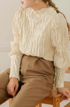 Bab×KANAMI Washer Blouse 長袖　アイボリーのサムネイル