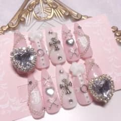 ♡量産型 地雷系 バンギャ ネイルチップ 現品♡のサムネイル