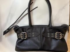 MOUSSY BELTED SQUARE トートバッグ ブラックのサムネイル