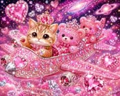 キュートな猫とクマのイラストポスターa4額付き発送 キュートな猫とクマのイラストポスターa4額付き発送 - メルカリ