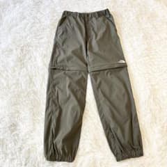 美品 ノースフェイス ジップパンツ ハーフパンツ 2way カーキ150 