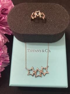 Tiffany & Co. スリースターネックレス&リング正規品⭐︎お値下げok 