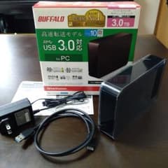 【稼働4時間】バッファロー HD-LC3.0U3 3TB外付けハードディスクのサムネイル